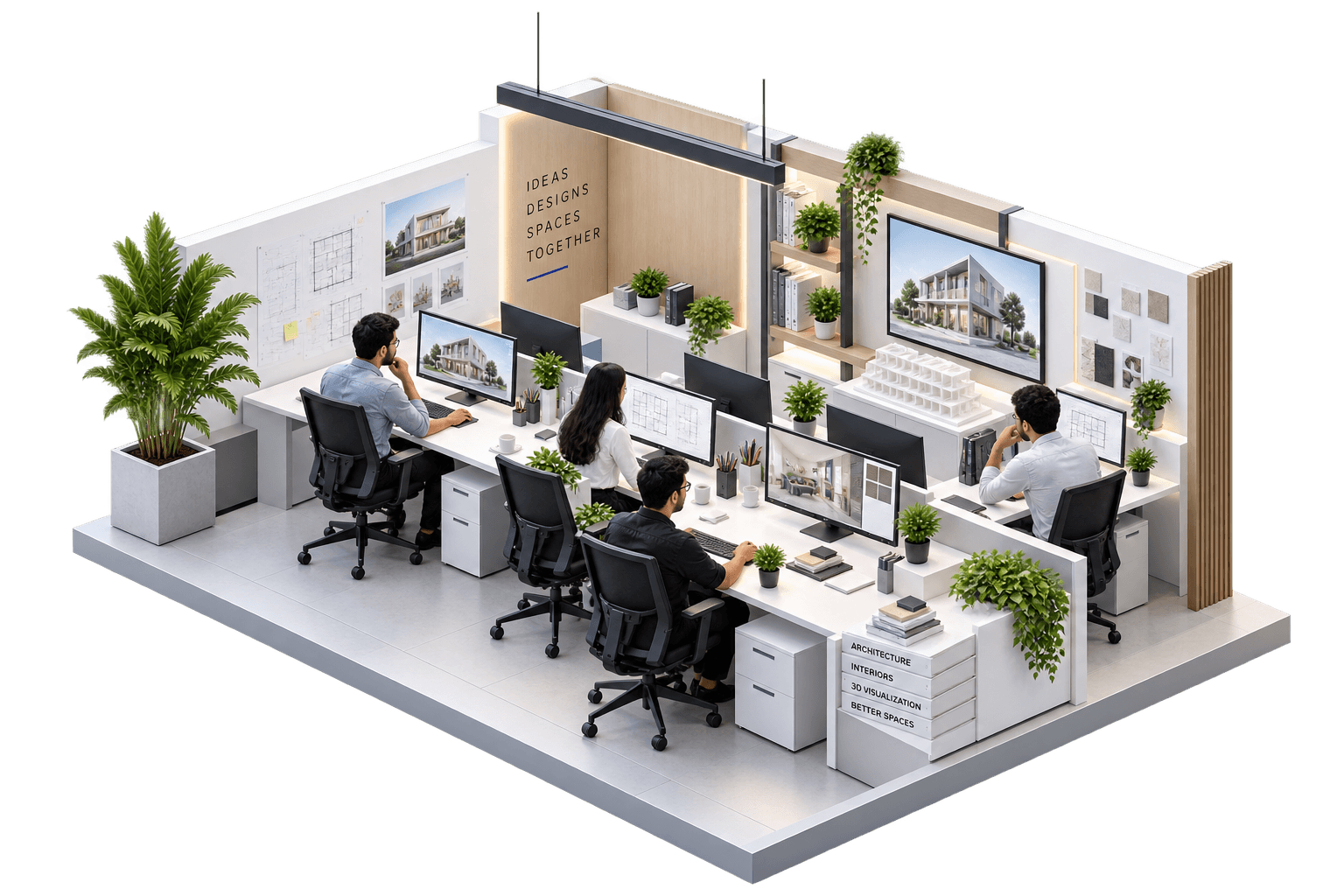 5 People Wallarc design team for growing projects