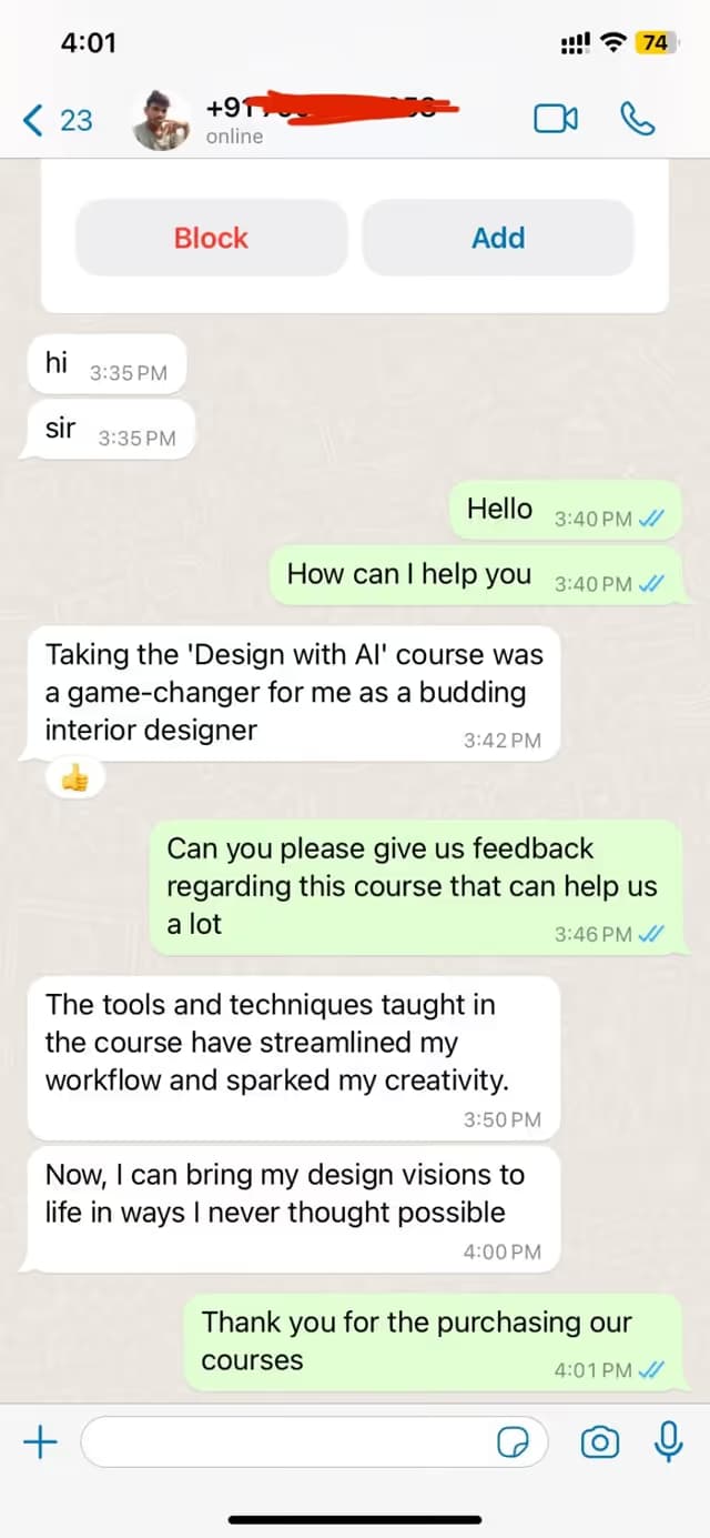 WallArc Academy student review screenshot 2